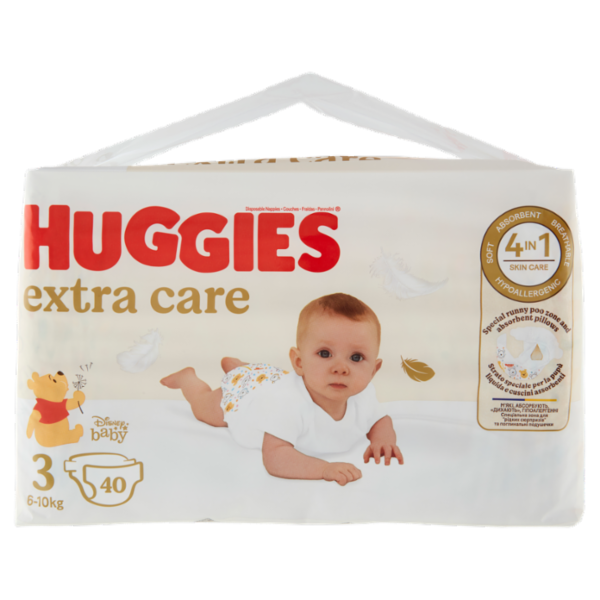 Huggies extra care Pannolini 6-10 Kg 40 pz