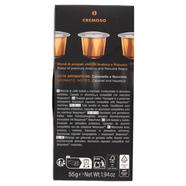 Pellini Cremoso Compatibili Nespresso* 10 Capsule 55 g