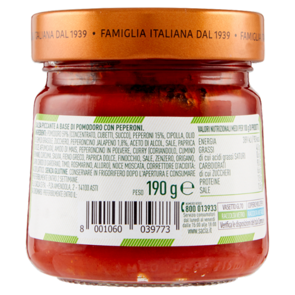 Saclà Salsa alla Messicana con Jalapeño 190 g