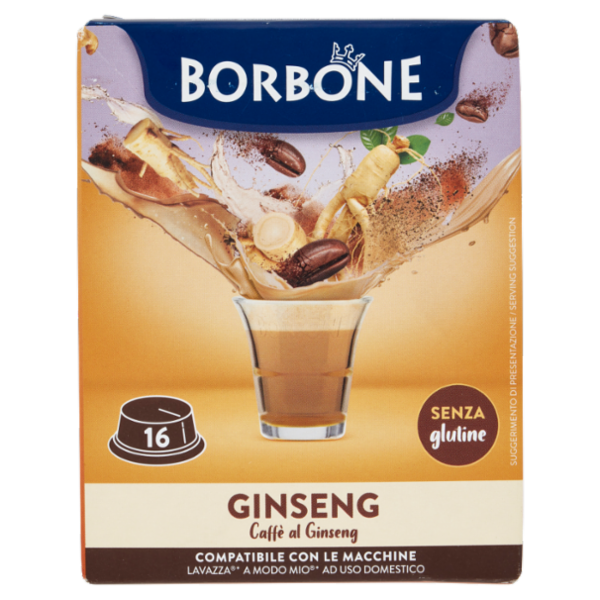 Borbone Ginseng Compatibile Lavazza* A Modo Mio* 16 Capsule 16 x 7 g