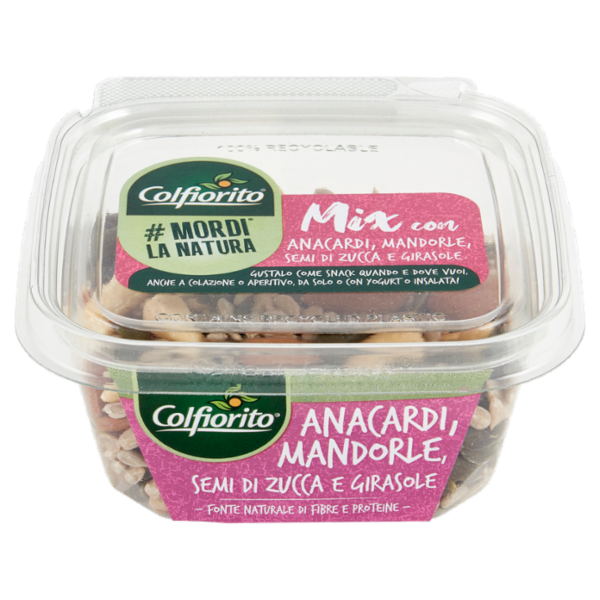Colfiorito #Mordi la Natura Mix con Anacardi, Mandorle, Semi di Zucca e Girasole 180 g