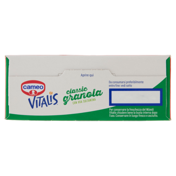 cameo Vitalis classic granola con Uva Sultanina 500 g