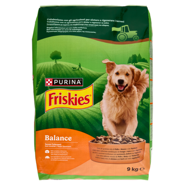 PURINA FRISKIES Balance Pollo e Manzo e con Verdure 9kg