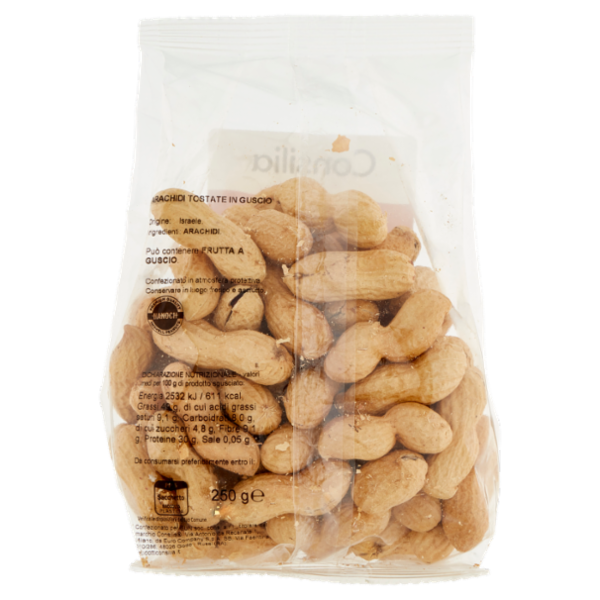 Consilia Frutta Secca Arachidi Sgusciate Tostate e Salate Giganti 250 g