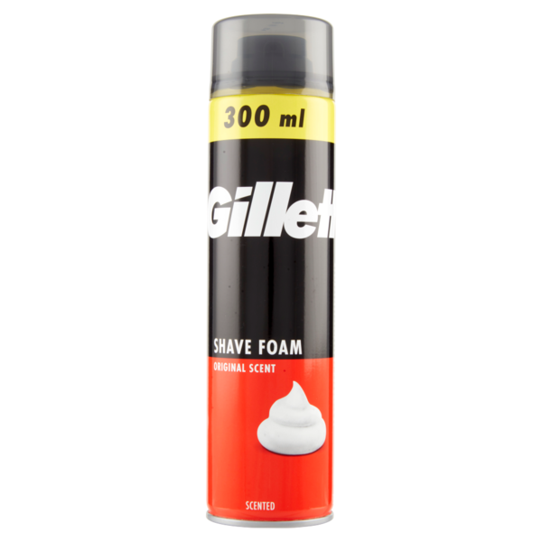 Gillette Schiuma da Barba da Uomo Classic con Profumo Originale, 300 ml