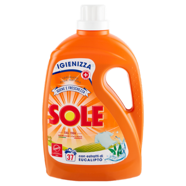 Sole Detersivo lavatrice Igiene e Freschezza 37 lavaggi 1,85 L