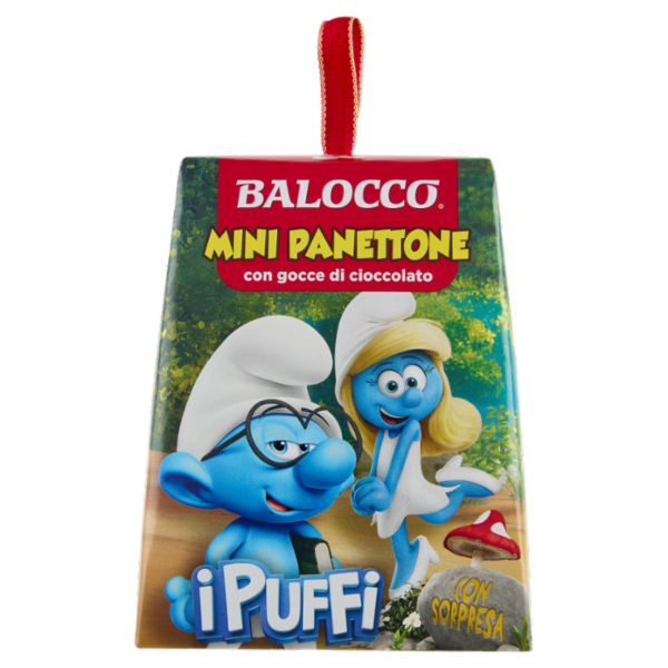 Balocco Mini Panettone con gocce di cioccolato i Puffi 90 g