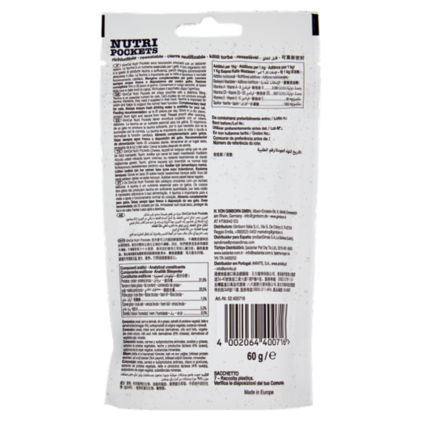 GimCat Nutri Pockets con Formaggio 60 g