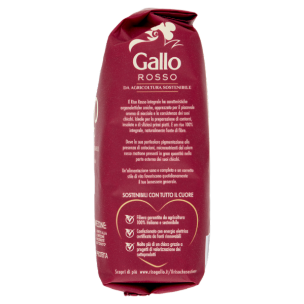 Gallo Rosso da Agricoltura Sostenibile 100% Integrale 500 g