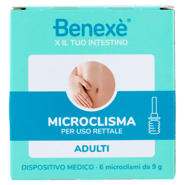 Benexè X il Tuo Intestino Microclisma per Uso Rettale Adulti 6 x 9 g