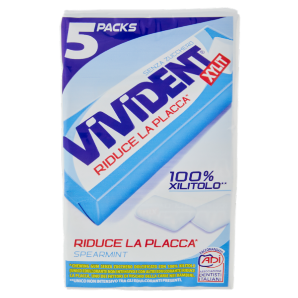 Vivident Xylit Spearmint 5 Packs 67,5 g