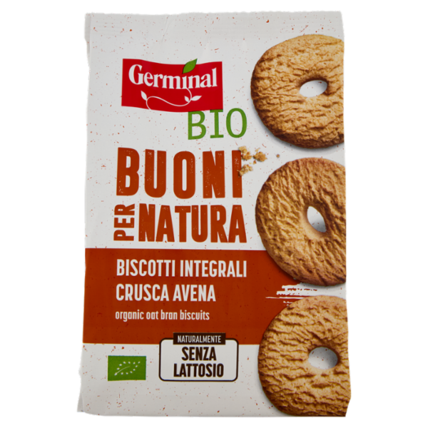 Germinal Bio Buoni per Natura Biscotti Integrali Crusca Avena 250 g