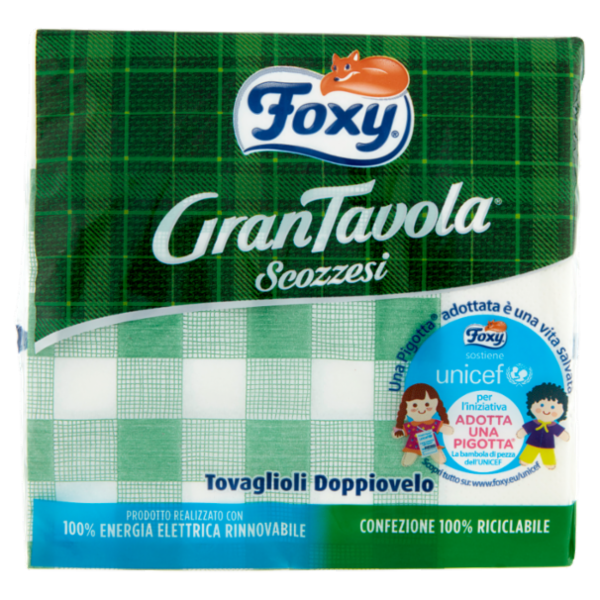 Foxy GranTavola Scozzesi Tovaglioli Doppiovelo 42 pz