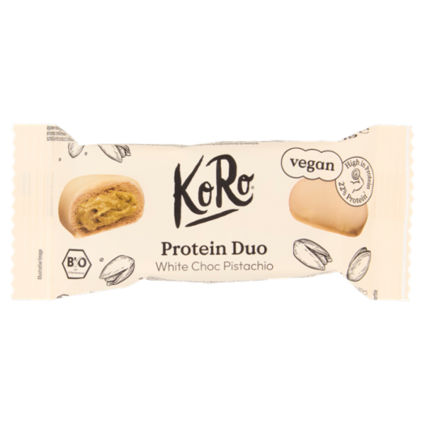 KoRo vegan Protein Duo White Choc Pistachio 2 x 20 g