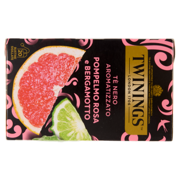 Twinings Pompelmo Rosa e Bergamotto Tè Nero aromatizzato 20 filtri The 40 g