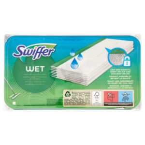 Swiffer Wet Panni Umidi Lavapavimenti Limone - Ricarica 10 Salviette