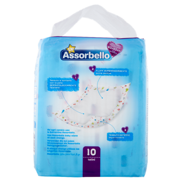 Assorbello Up telini igienici multiuso 60x60 cm 10 pz