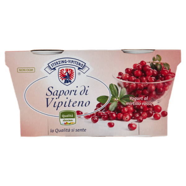 Sterzing Vipiteno Sapori di Vipiteno Yogurt al mirtillo rosso 2 x 125 g