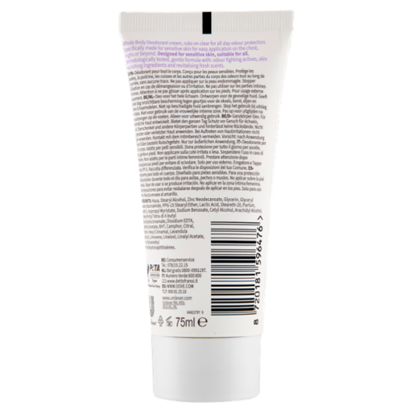 Dove Whole Body Deo Sensitive lavender & camomile scent 75 ml