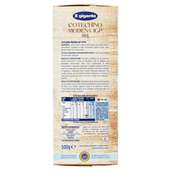 IL GIGANTE Cotechino Cotto 500 g
