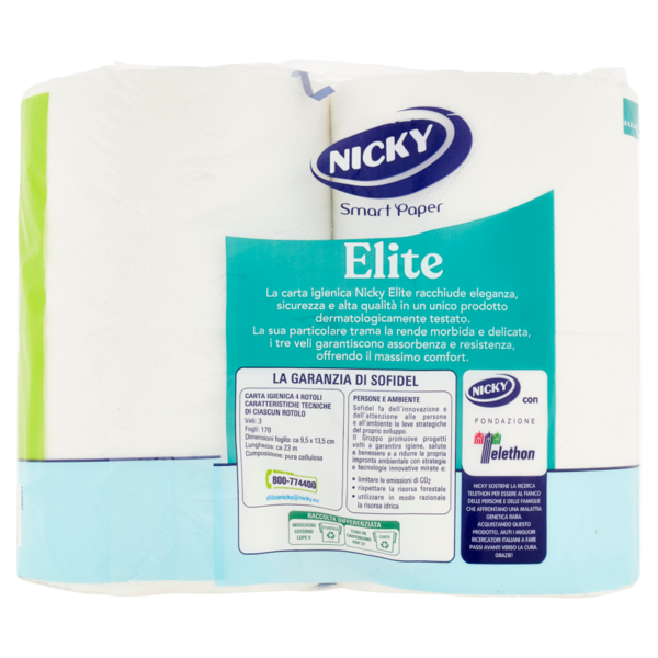 Nicky Elite Carta Igienica 4 pz