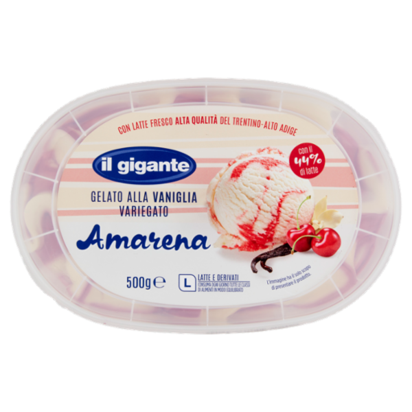 IL GIGANTE Gelato alla Vaniglia Variegato Amarena 500 g