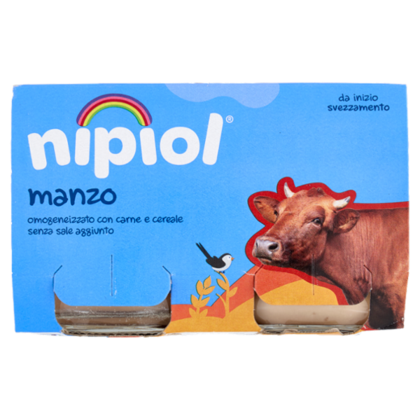 nipiol manzo omogeneizzato con carne e cereale 2 x 120 g
