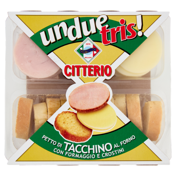 Citterio UnDueTris! Petto di Tacchino al Forno con Formaggio e Crostini 100 g