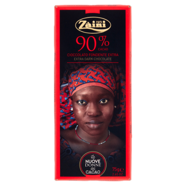 Zàini Le Nuove Donne del Cacao Cioccolato Fondente Extra 90% Cacao 75 g