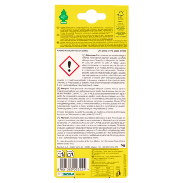 Arbre Magique Profumo per auto Ibiza Cocktail 5 g