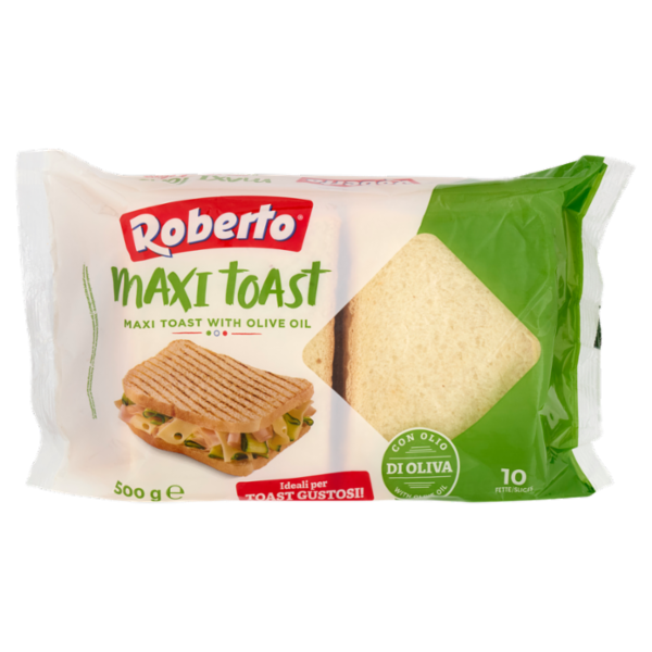 Roberto maxi toast con Olio di Oliva 10 Fette 500 g