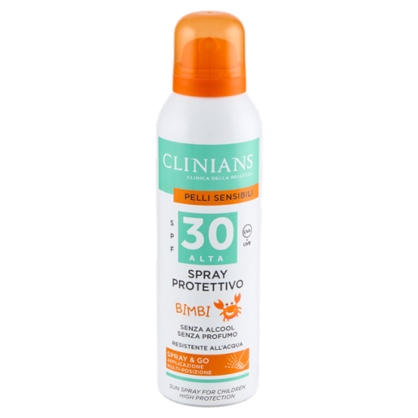 Clinians Pelli Sensibili SPF 30 Alta Spray Protettivo Bimbi 150 mL