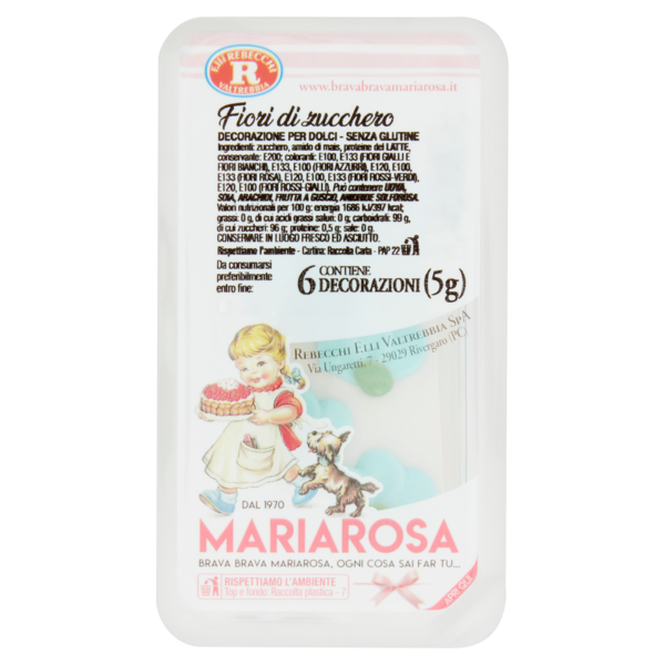 Mariarosa Fiori di zucchero 6 pz 5 g