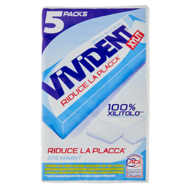 Vivident Xylit Spearmint 5 Packs 67,5 g