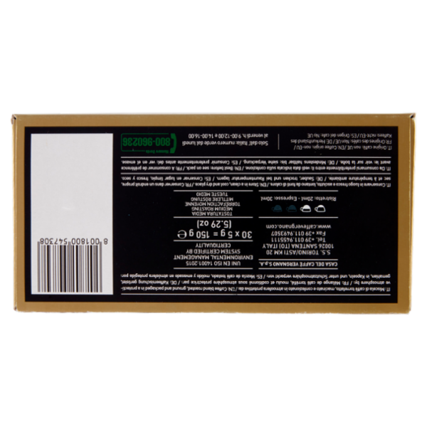 Caffè Vergnano 1882 Èspresso1882 Oro Compostabile** Capsule Compatibili Nespresso* 30 x 5 g