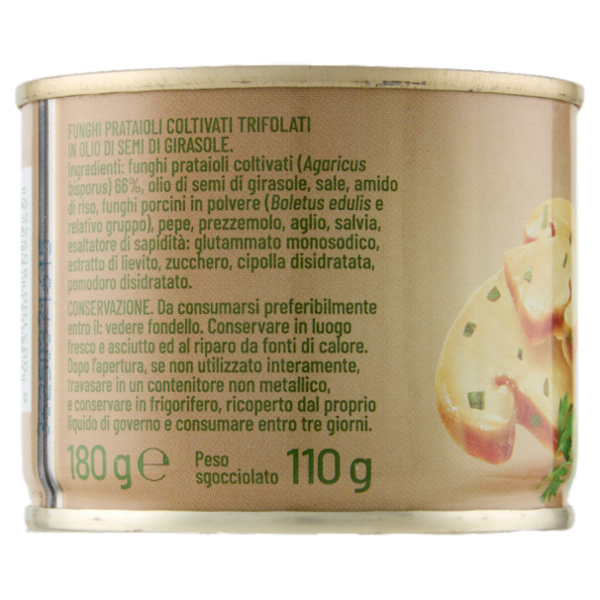 Selex Funghi Champignon Trifolati in Olio di Semi di Girasole 180 g