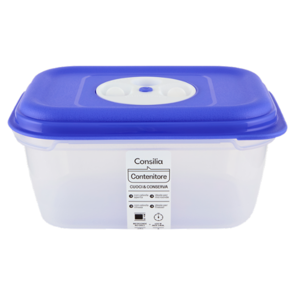 Consilia Contenitore Rettangolare con Valvola Fresh Wave 1,40 L
