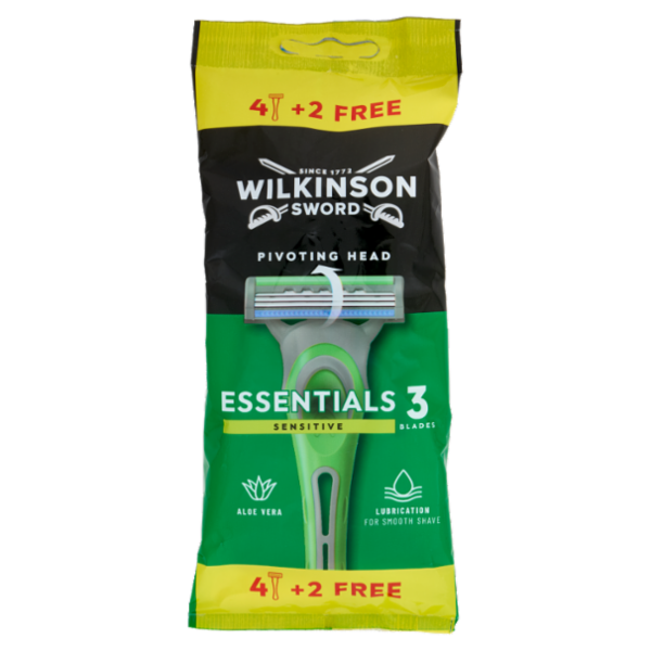 Wilkinson Sword Rasoio usa&getta Essentials 3 Sensitive 4+2