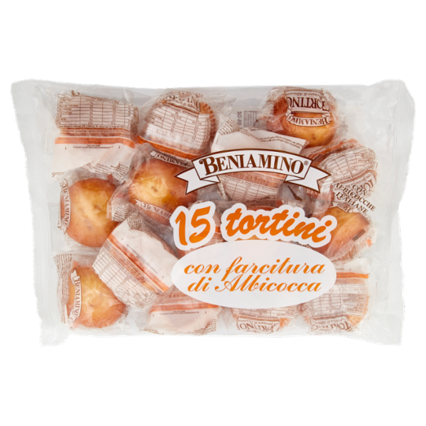 Beniamino tortini con farcitura di Albicocca 15 x 41,7 g