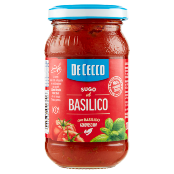 De Cecco Sugo al Basilico con Basilico Genovese DOP 200 g
