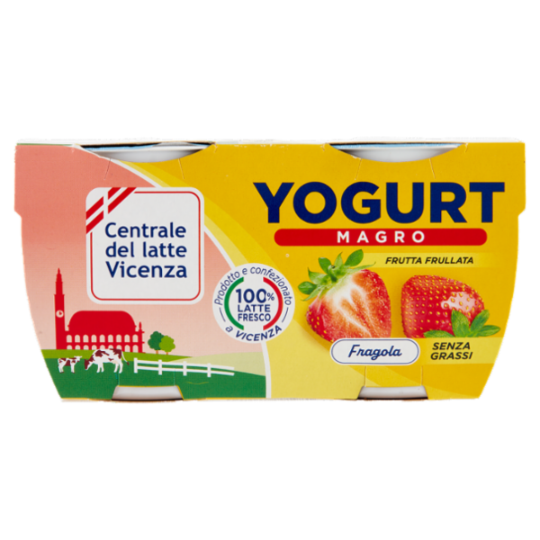 Centrale del latte Vicenza Yogurt Magro Frutta Frullata Fragola 2 x 125 g