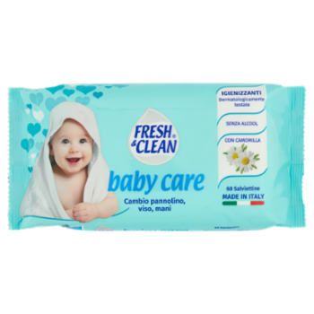Fresh & Clean Baby Care Salviettine Igienizzanti 60 Pz