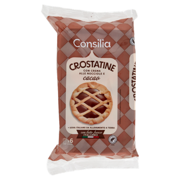 Consilia Crostatine con Crema alle Nocciole e Cacao 6x40 g
