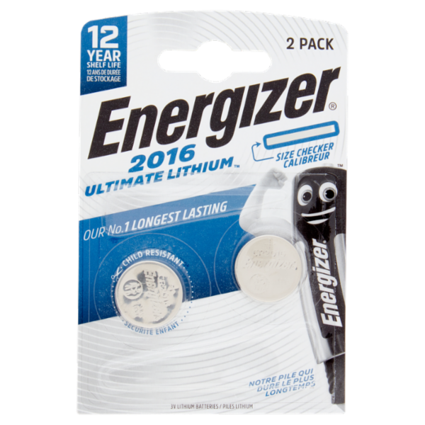 Energizer 2016 Ultimate Lithium 2 pz