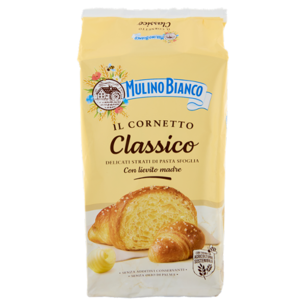 Mulino Bianco Cornetti Classici Merenda senza Additivi Conservanti 6 pezzi 240g