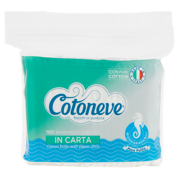 Cotoneve bastoncini cotonati in Carta 160 pz