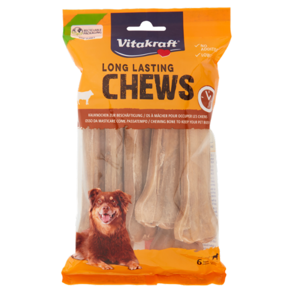 Vitakraft Long Lasting Chews Osso da Masticare Come Passatempo 6 pezzi 360 g