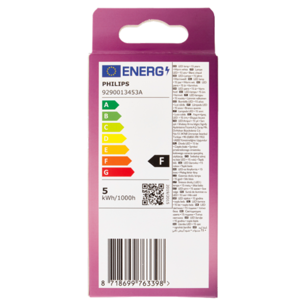 Philips Led candela vetro 40W E14 2700K