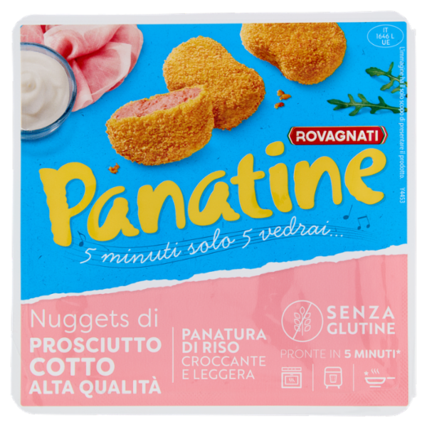 Rovagnati Panatine Nuggets di Prosciutto Cotto Alta Qualità 144 g