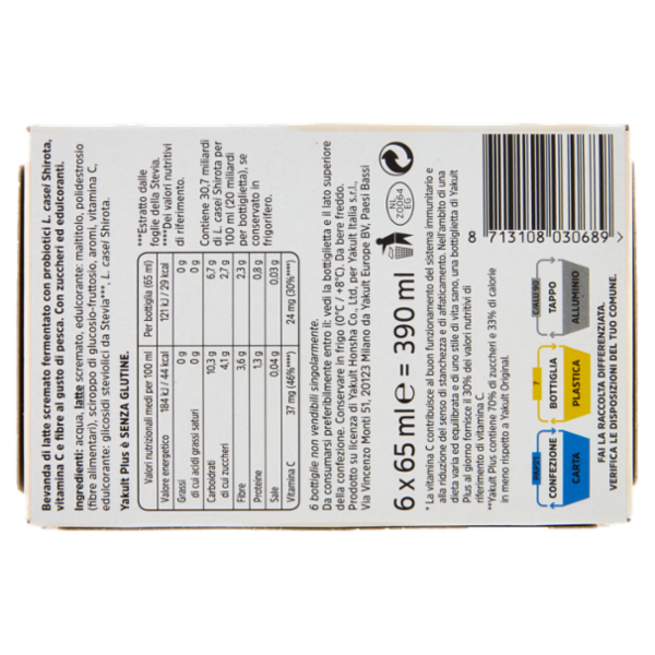 Yakult Plus Gusto Pesca 6 x 65 ml